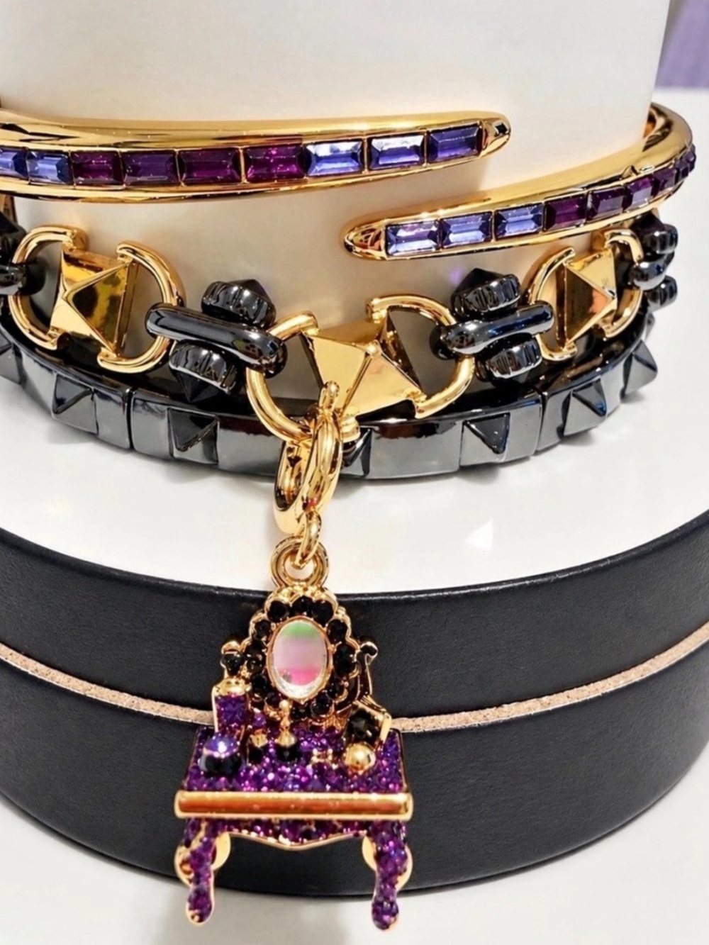 Glam Goth Diva Bomb Party 2026 Stacks 
 Bracelet